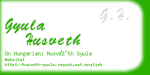 gyula husveth business card